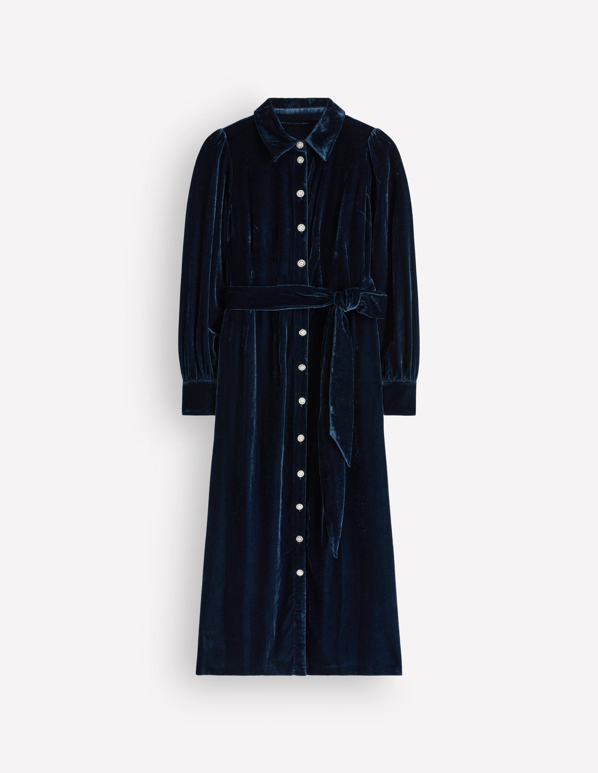 Maeve Hemdblusenkleid aus Samt-Blaugrün Meer-7