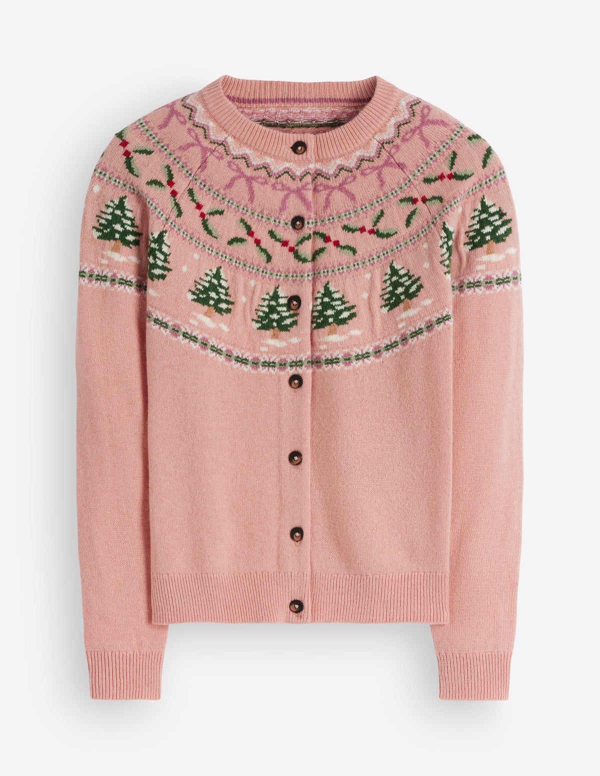 Cardigan Edie à motif jacquard-Motif jacquard rose - Image 7