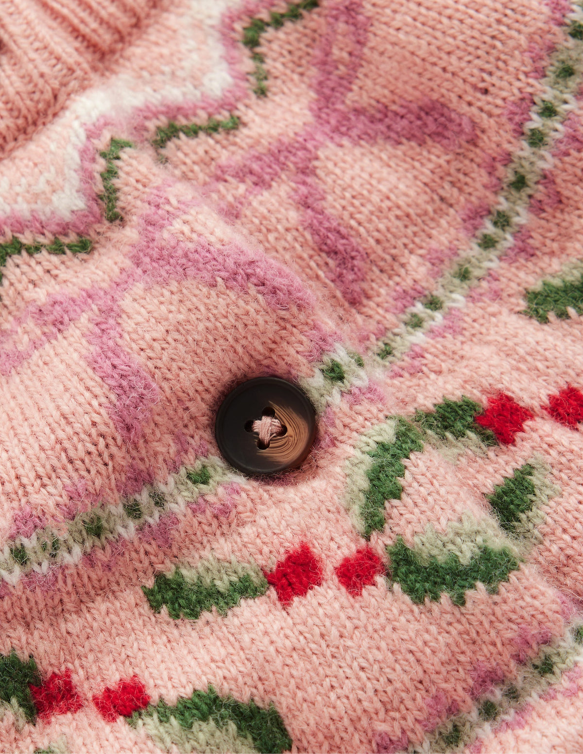 Cardigan Edie à motif jacquard-Motif jacquard rose - Image 8
