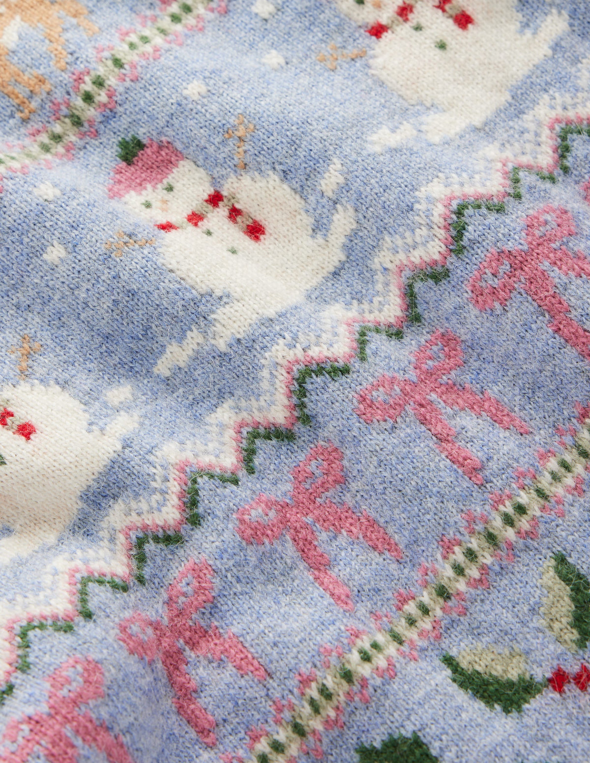 Edie Fair-Isle-Pullover-Blau Schneemann-Fair-Isle - Image 6