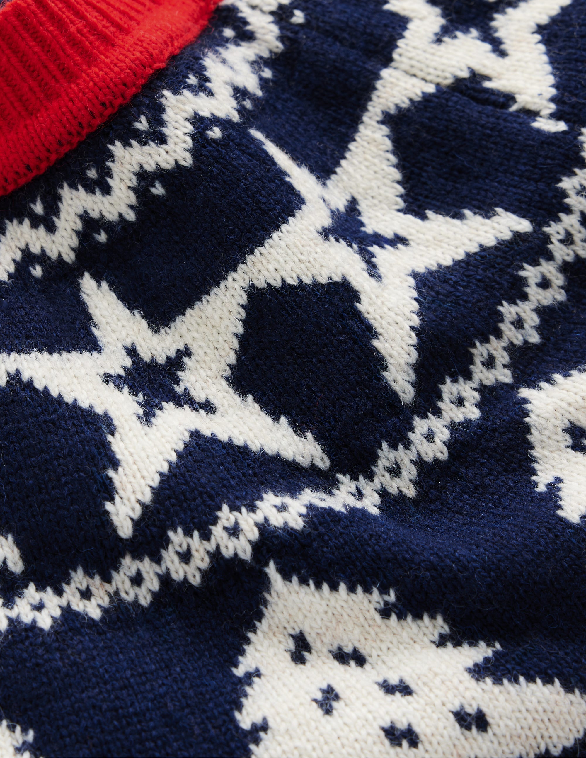 Edie Fair-Isle-Pullover-Marineblau Rentier - Image 7
