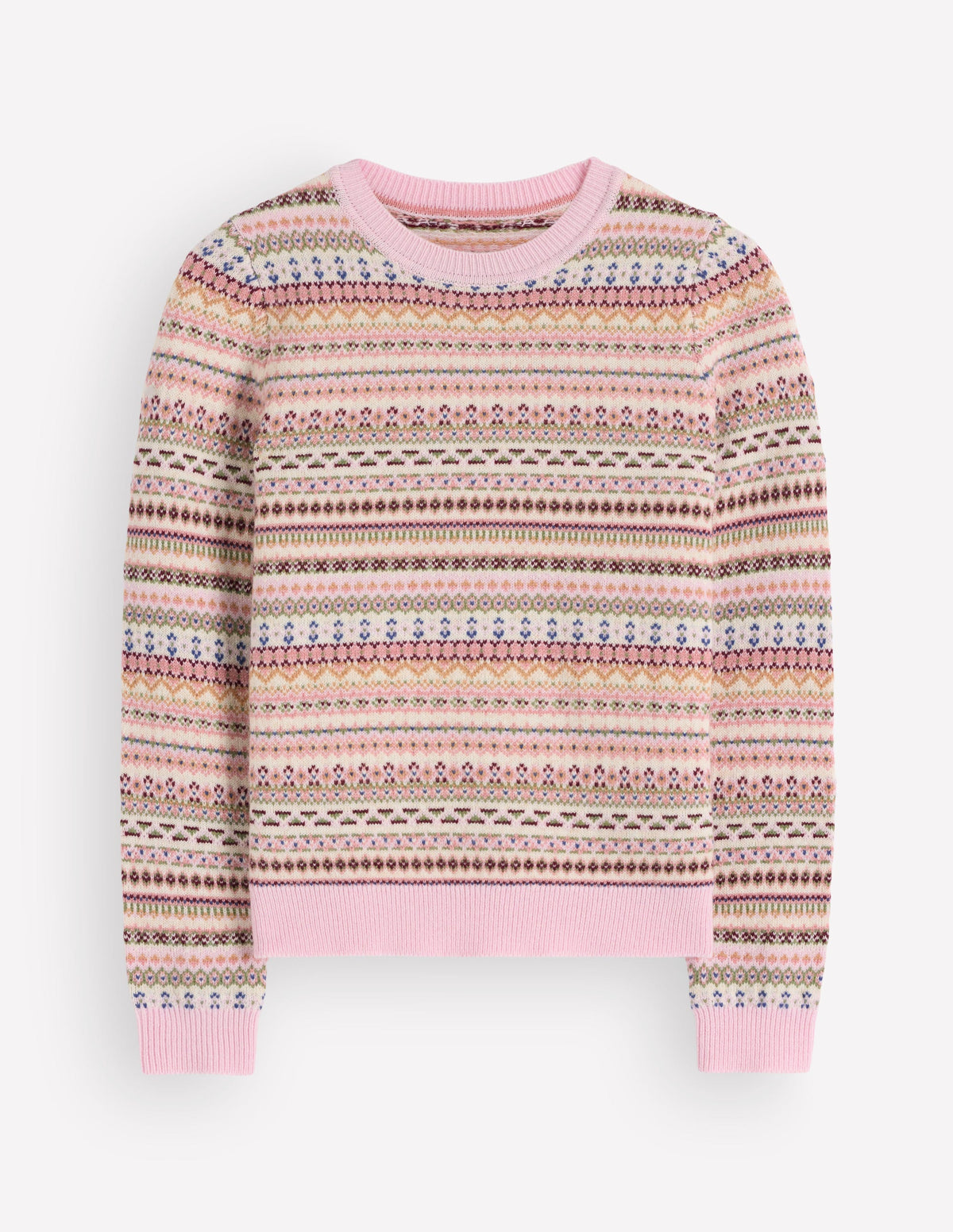 Edie Fair-Isle-Pullover-Rosa durchgehendes Fair-Isle-Muster - Image 7