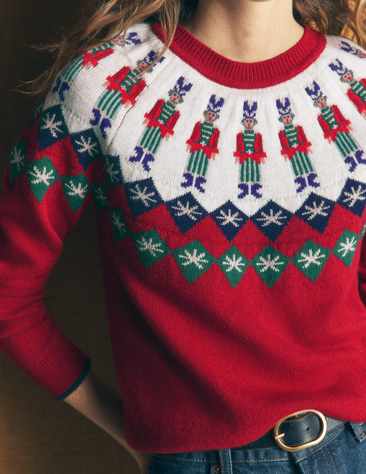Edie Fair-Isle-Pullover-Rot Soldat Fair-Isle-3