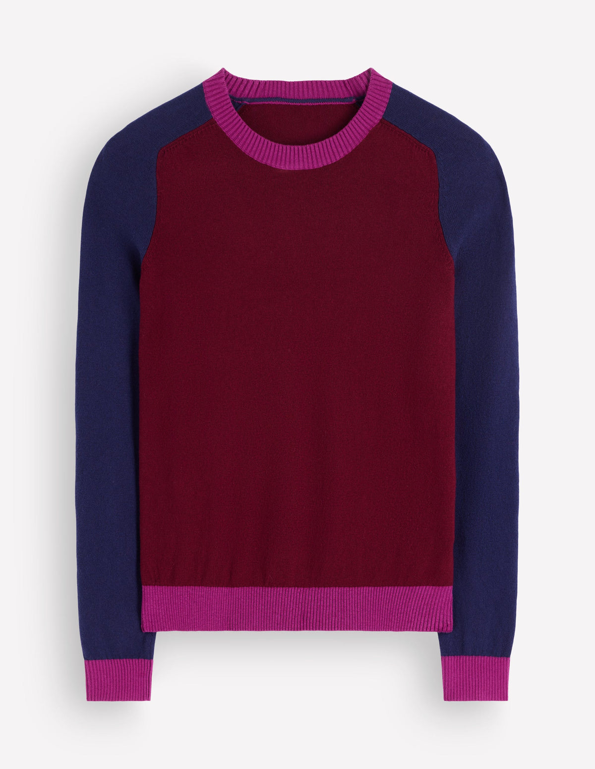 Meg Pullover mit Raglanärmeln-Merlot, Color Blocking-5