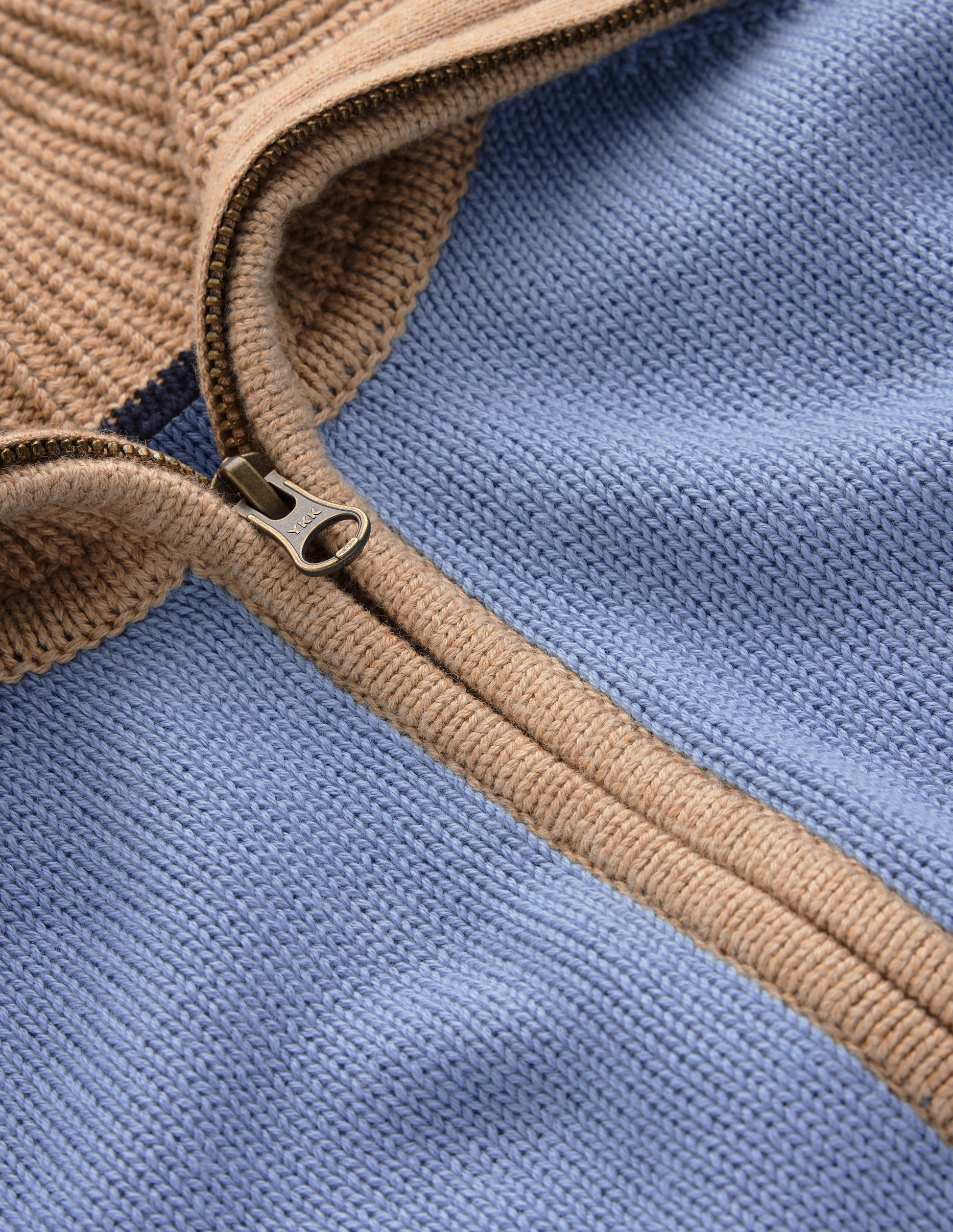 Lucy Half Zip Jumper-Blue Colour Block-7
