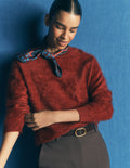 Pull Kat en cachemire brossé-Orange brûlé