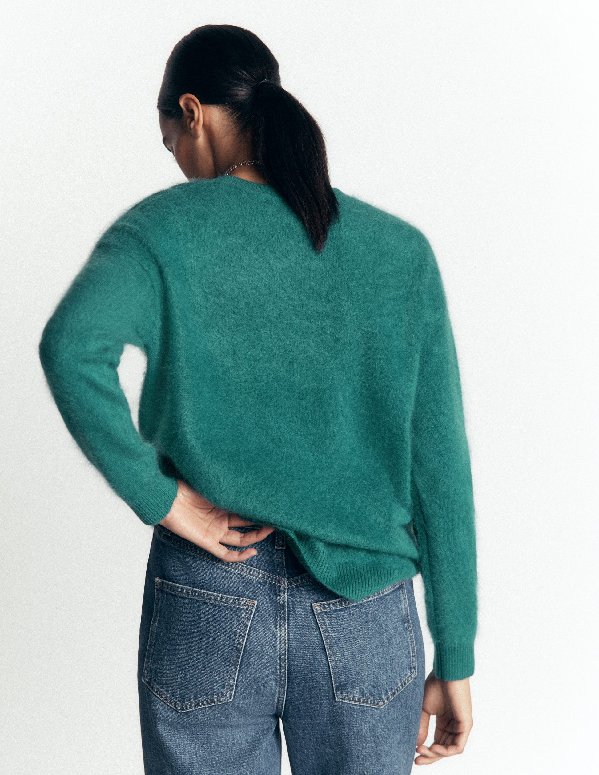 Kat Pullover aus gebürstetem Kaschmir-Tiefseetiefe-3