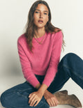Pull Kat en cachemire brossé-Animals/Stripe