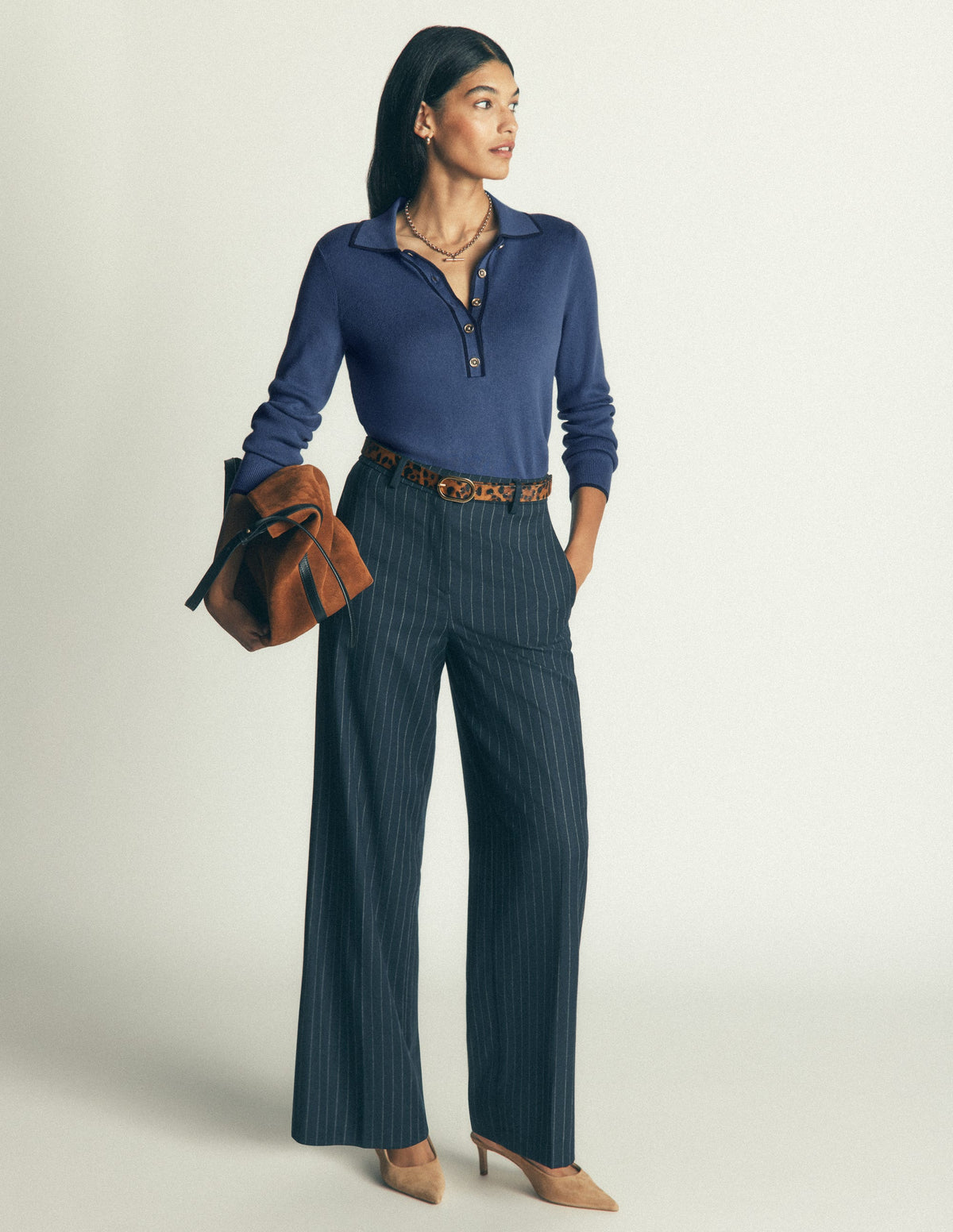Liz Henley-Pullover-Sanftes Indigoblau-4