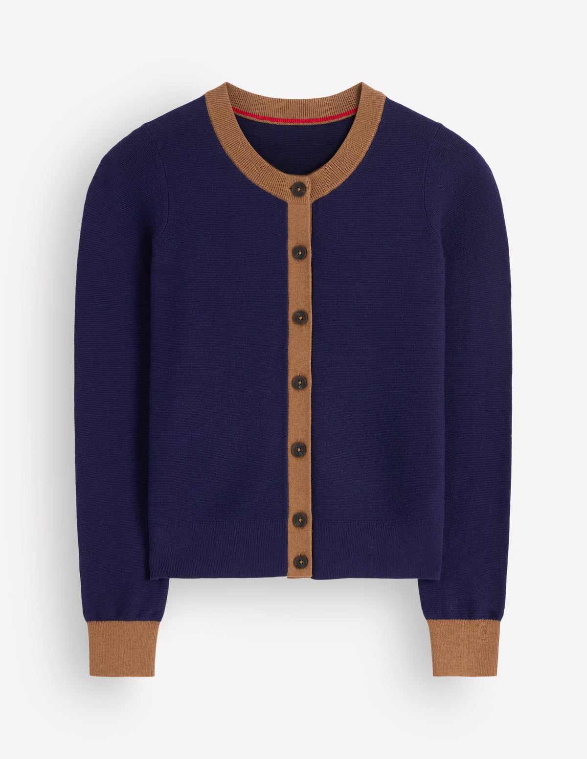Cardigan Grace colourblock-Bleu marine, camel - Image 5