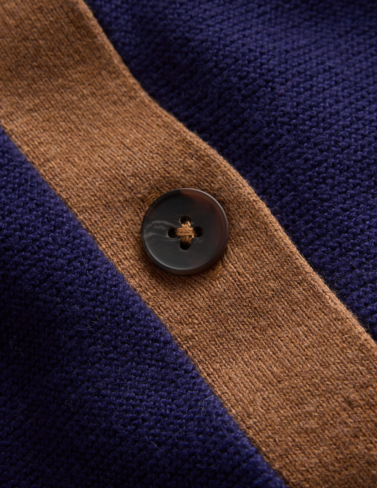 Cardigan Grace colourblock-Bleu marine, camel-6