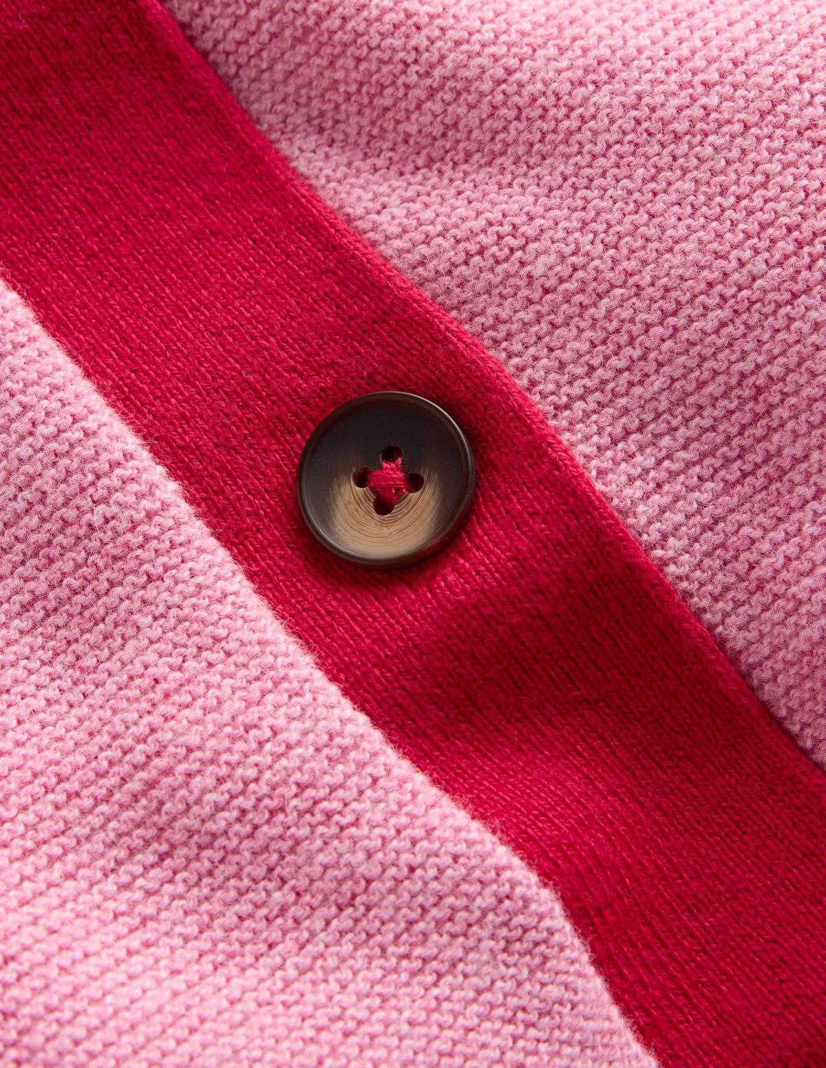 Grace Strickjacke in Blockfarben-Pfingstrosen-Rosa, Rot-6