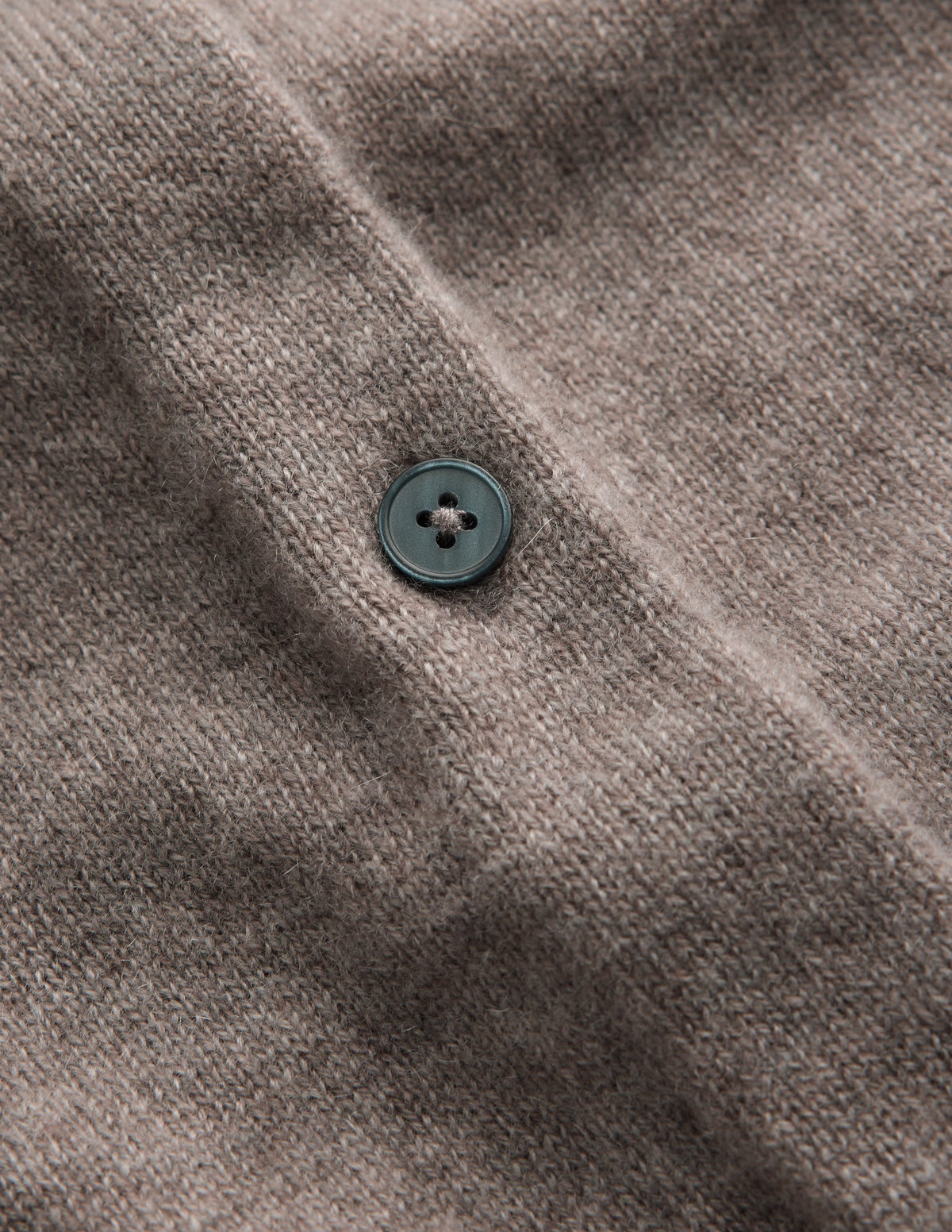 Elsie Kaschmir-Strickjacke mit Rundhalsausschnitt-Nerzbraun Melange - Image 6