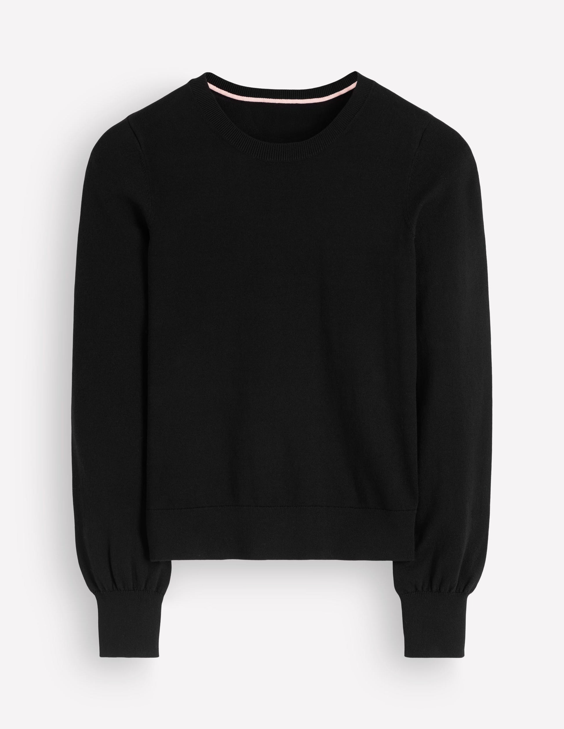 Pull col rond Camilla en coton-Noir-5