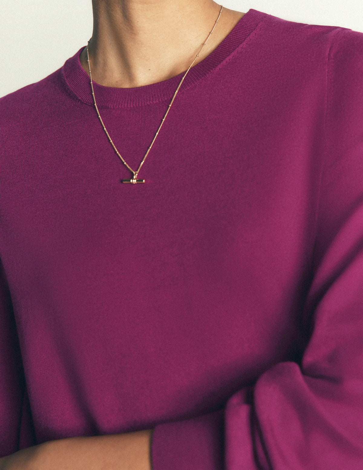 Camilla Baumwollpullover mit Rundhalsausschnitt-Zaubertrank-Violett - Image 2