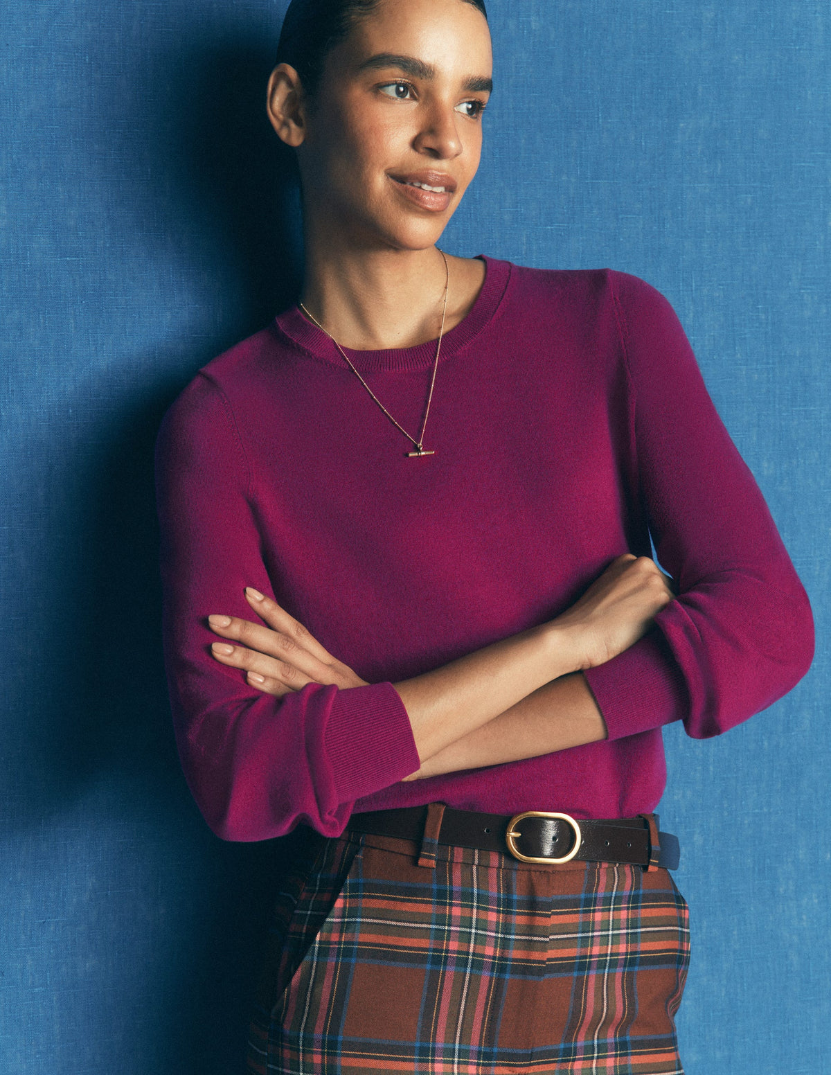 Camilla Baumwollpullover mit Rundhalsausschnitt-Zaubertrank-Violett-4