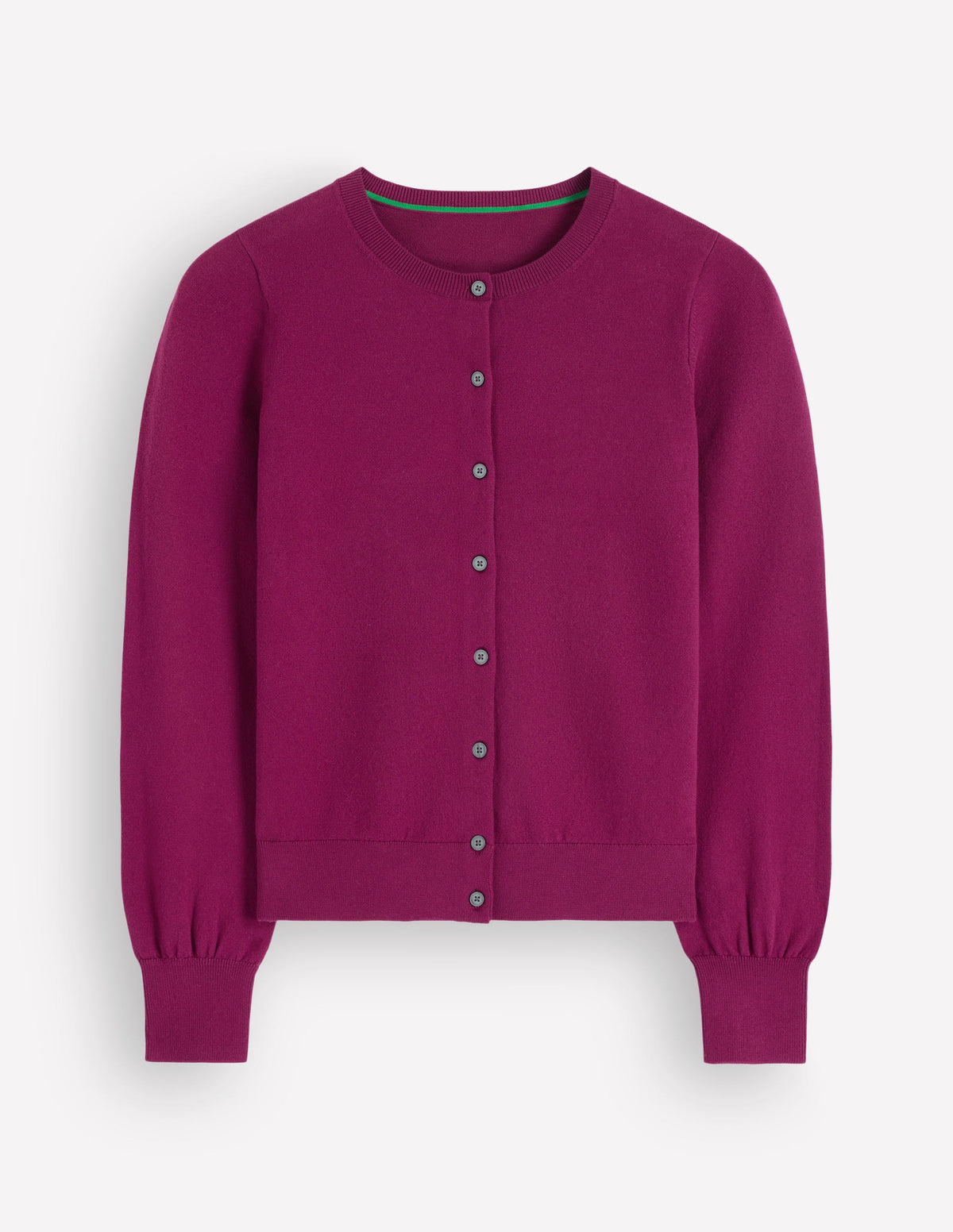 Camilla Baumwollstrickjacke mit Rundhalsausschnitt-Violett Zaubertrank - Image 5