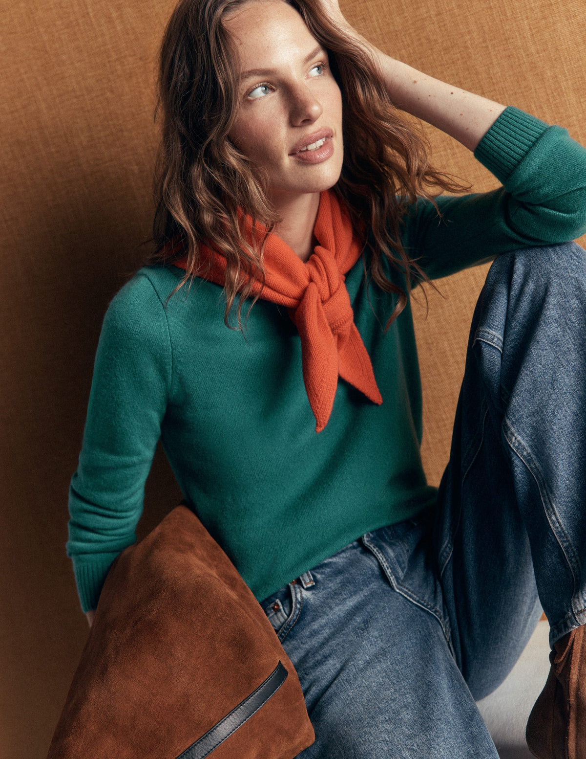 Elsie Kaschmirpullover mit Rundhalsausschnitt-Tiefseetiefe-5