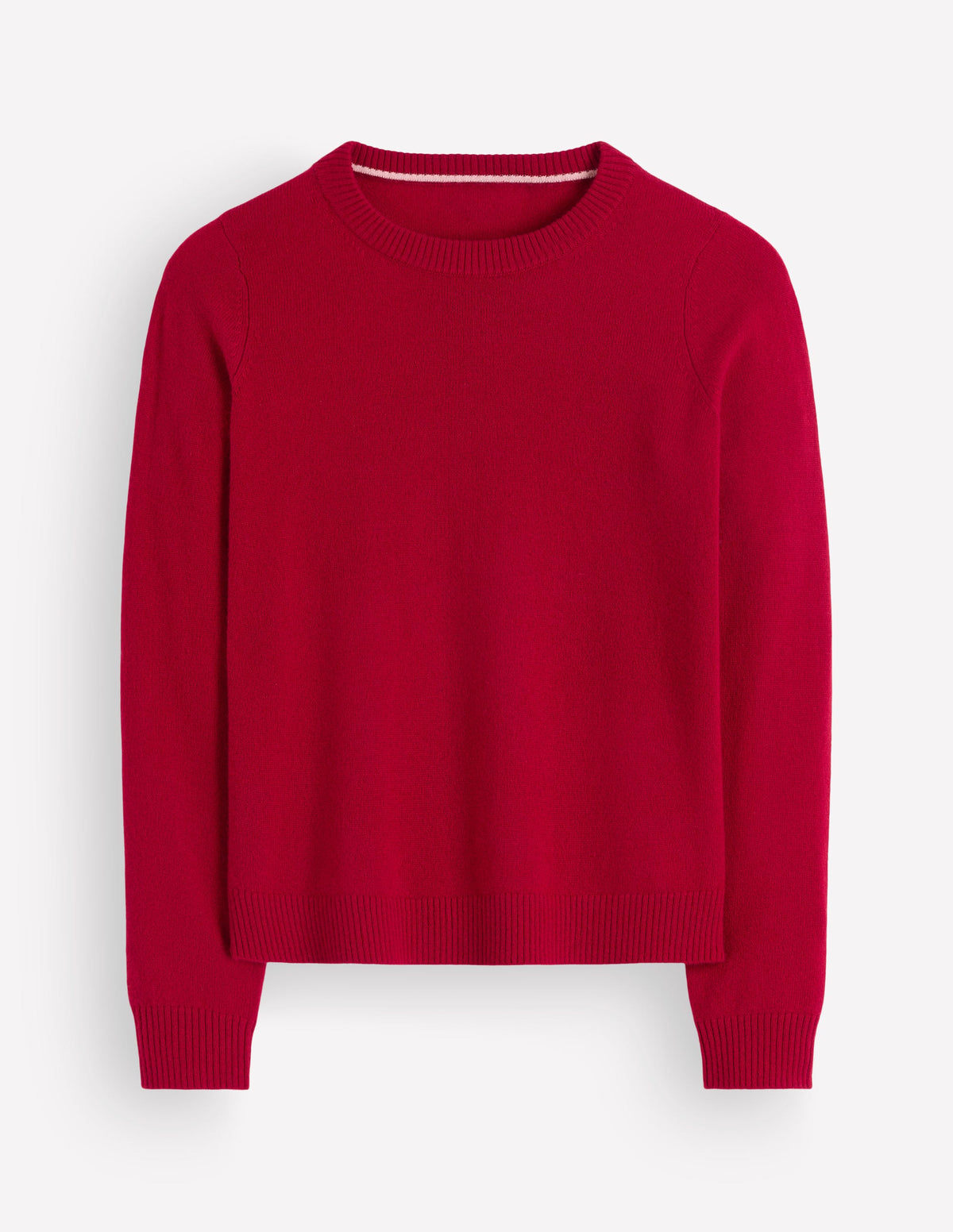 Elsie Kaschmirpullover mit Rundhalsausschnitt-Mohnblumenrot - Image 6