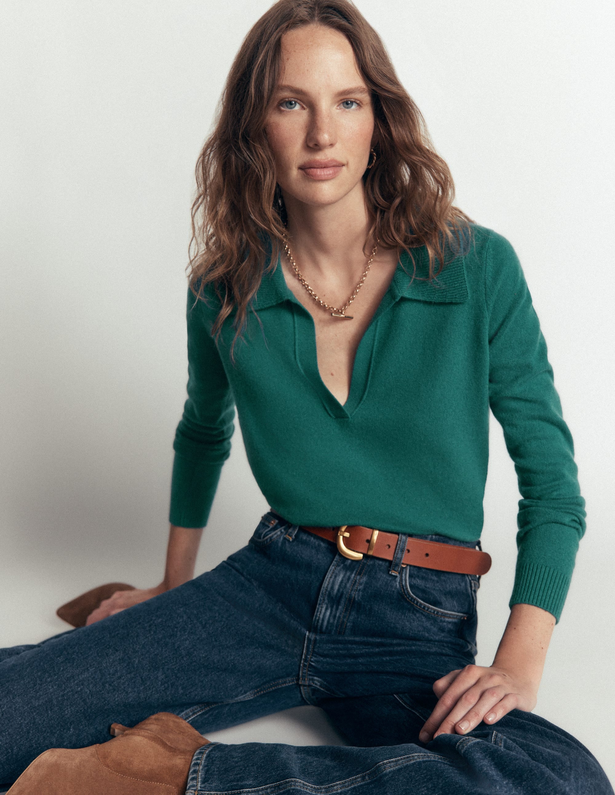 Elsie Henley-Pullover aus Kaschmir-Tiefseetiefe - Image 1