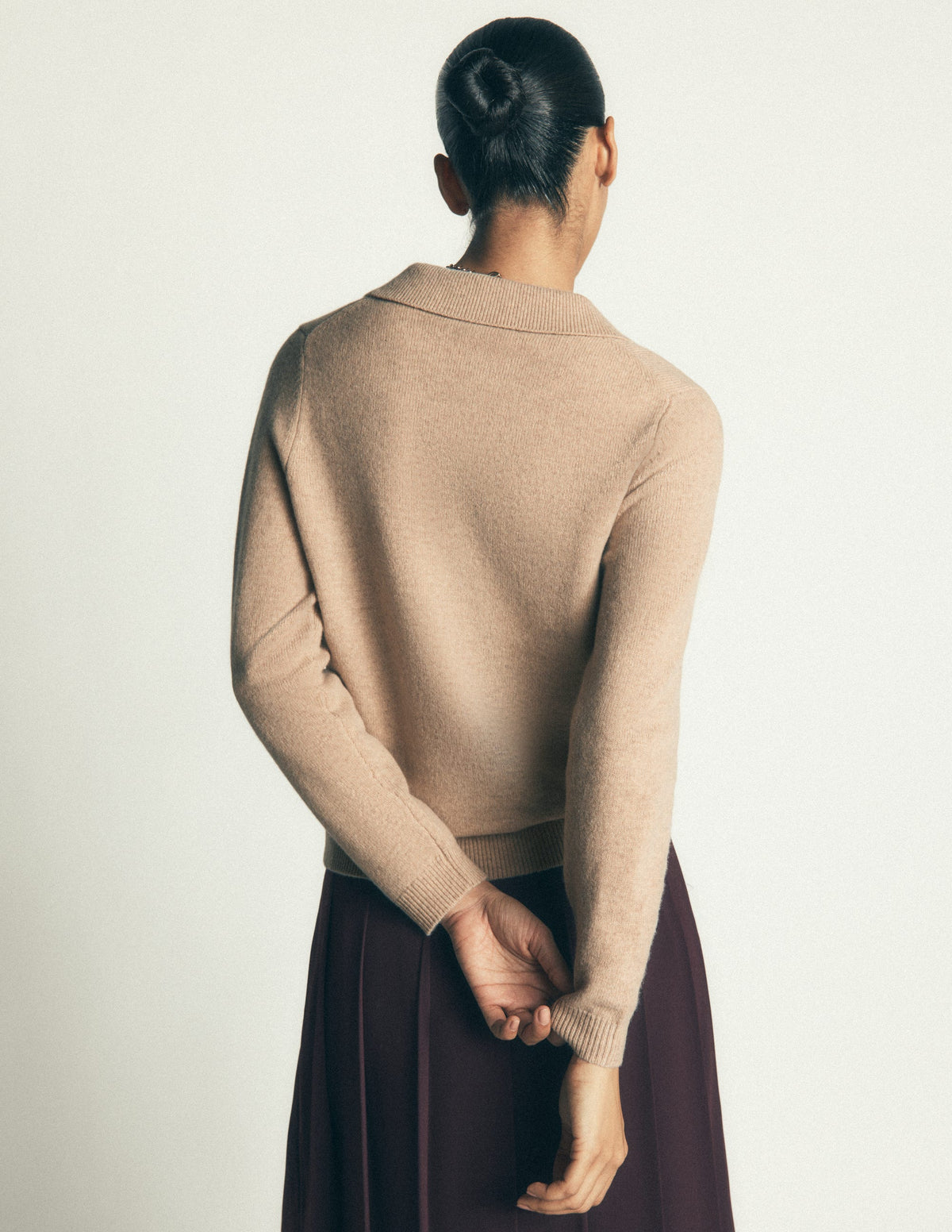 Marianne Pullover aus Merinowolle-Beige - Image 3