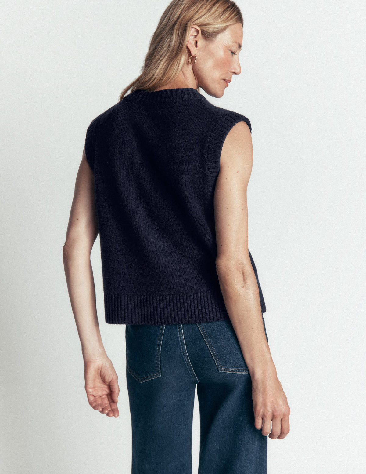 Marta Weste aus Merinowolle-Marineblau - Image 3
