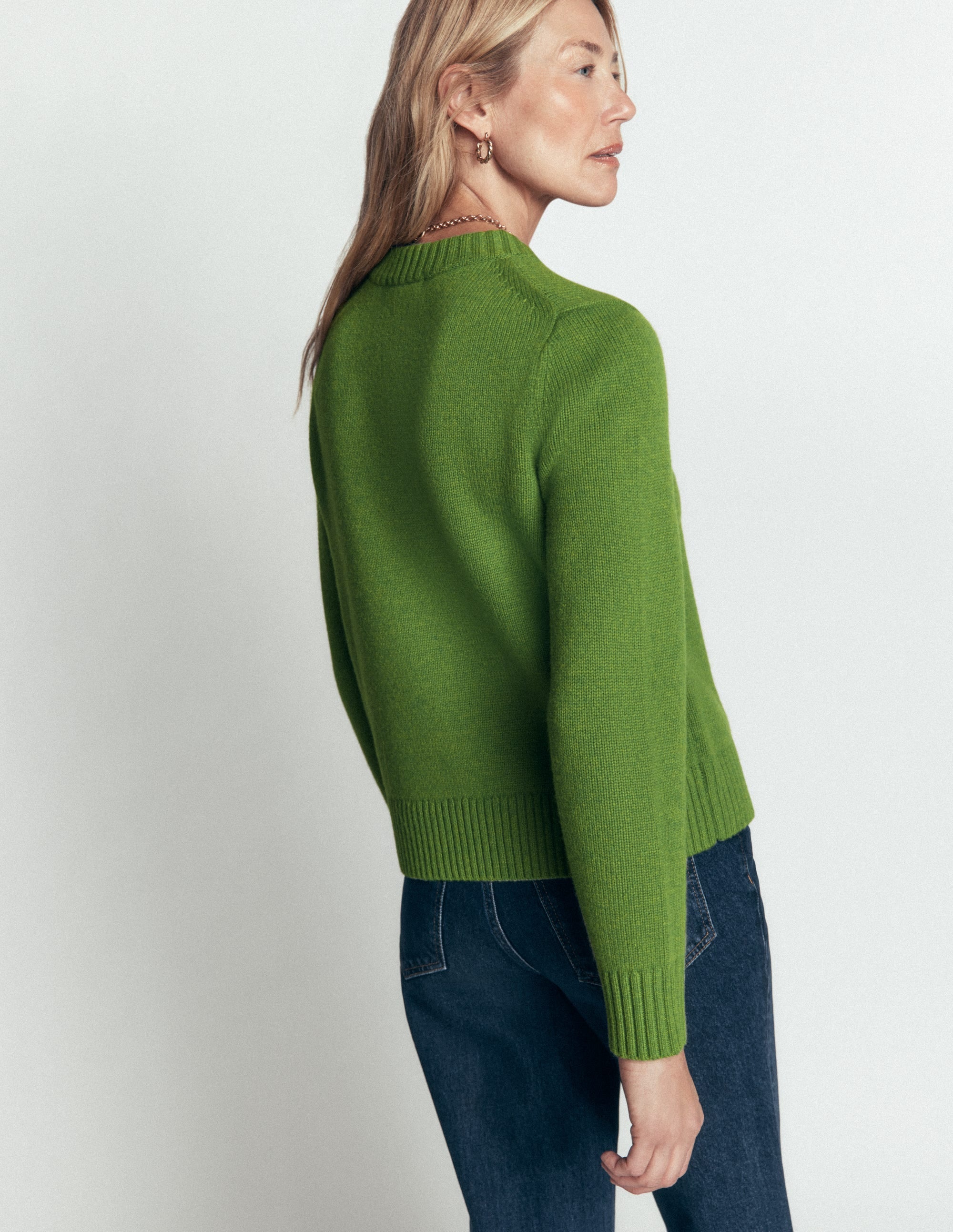 Marta Pullover aus Merinowolle mit Rundhalsausschnitt-Saftiger Apfel - Image 3