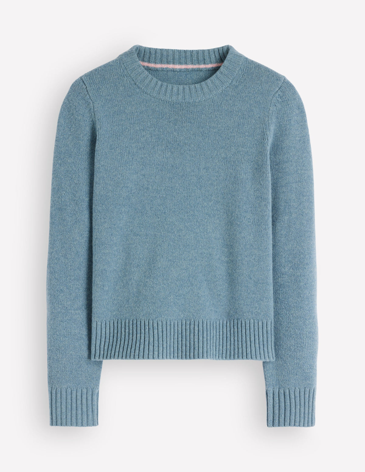 Pull col rond Marta en laine mérinos-Aura bleue - Image 6