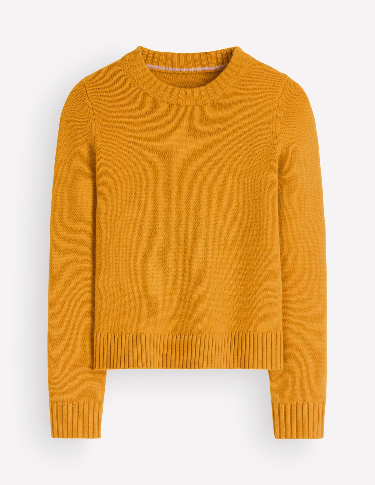 Marta Pullover aus Merinowolle mit Rundhalsausschnitt-Honiggelb-7