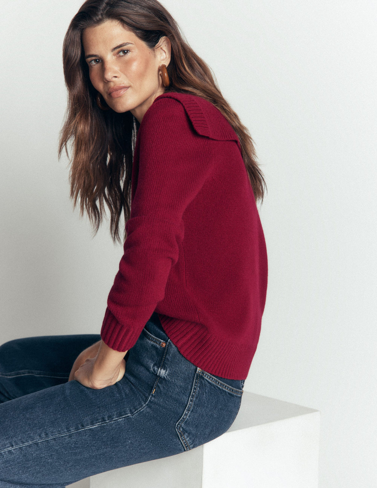 Marta Matrosen-Oberteil aus Merinowolle-Pinotage - Image 3