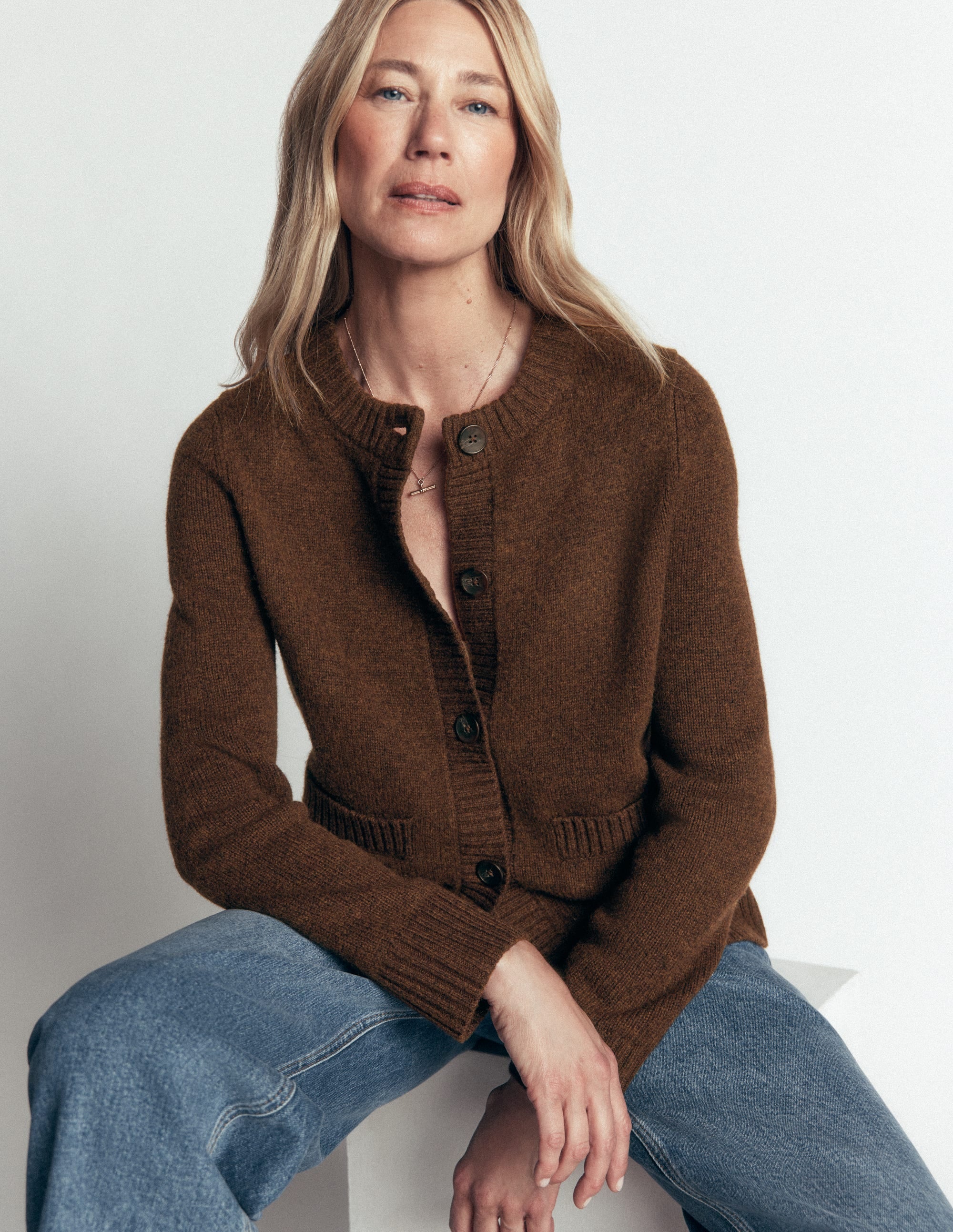 Marta Strickjacke aus Merinowolle-Raue Umbra - Image 1