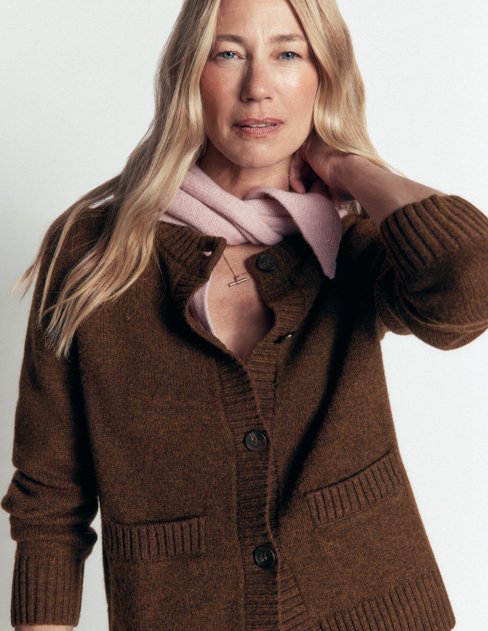 Marta Strickjacke aus Merinowolle-Raue Umbra - Image 2