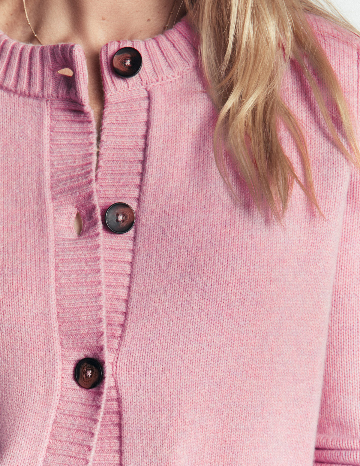 Marta Merino Wool Cardigan-Spring Blossom Pink-2