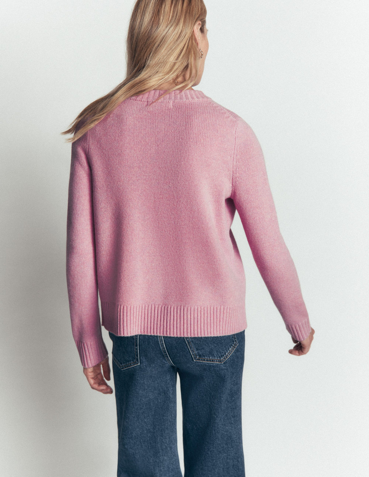 Marta Merino Wool Cardigan-Spring Blossom Pink-3