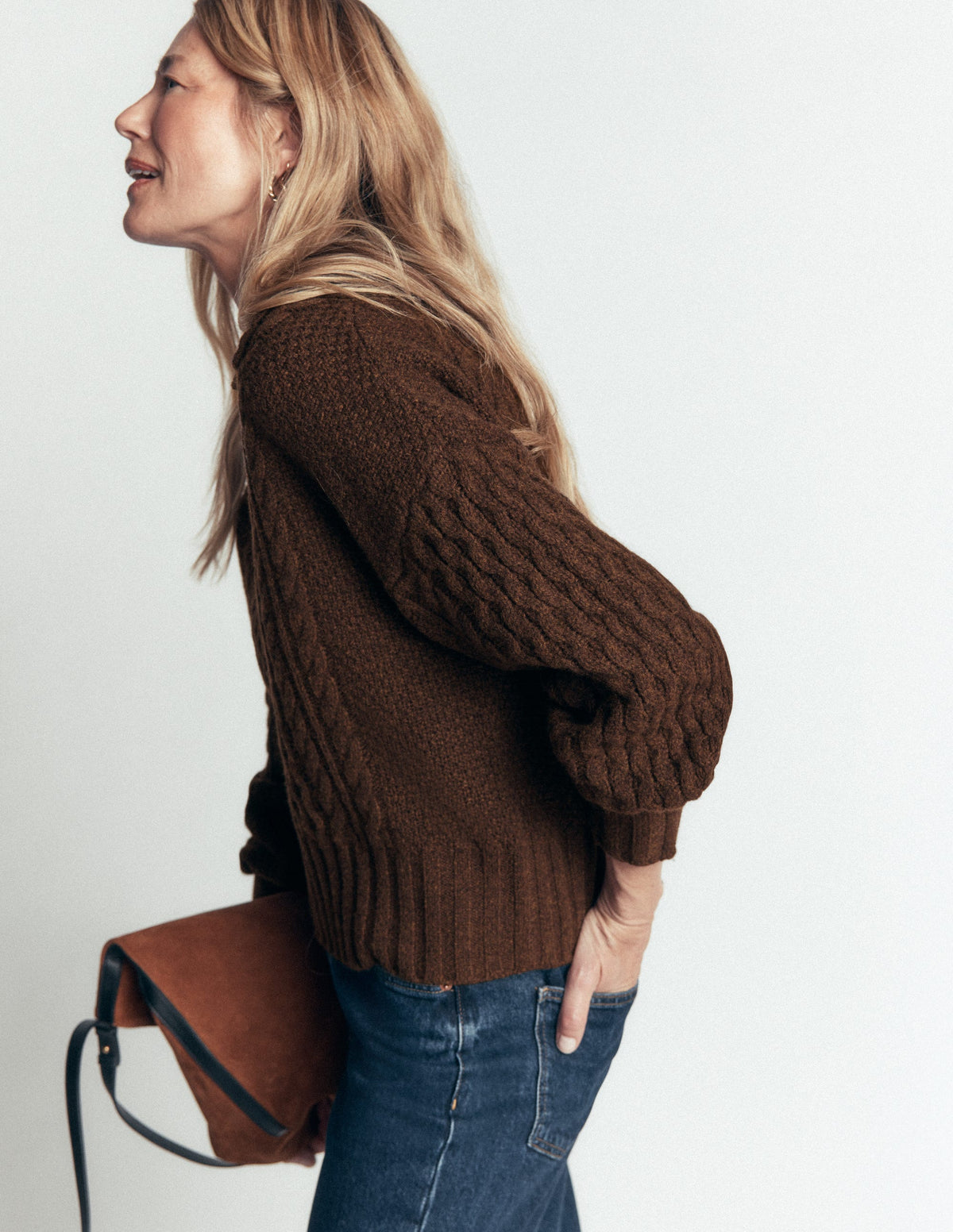 Pullover mit Zopfmuster und Kragen-Raue Umbra-5