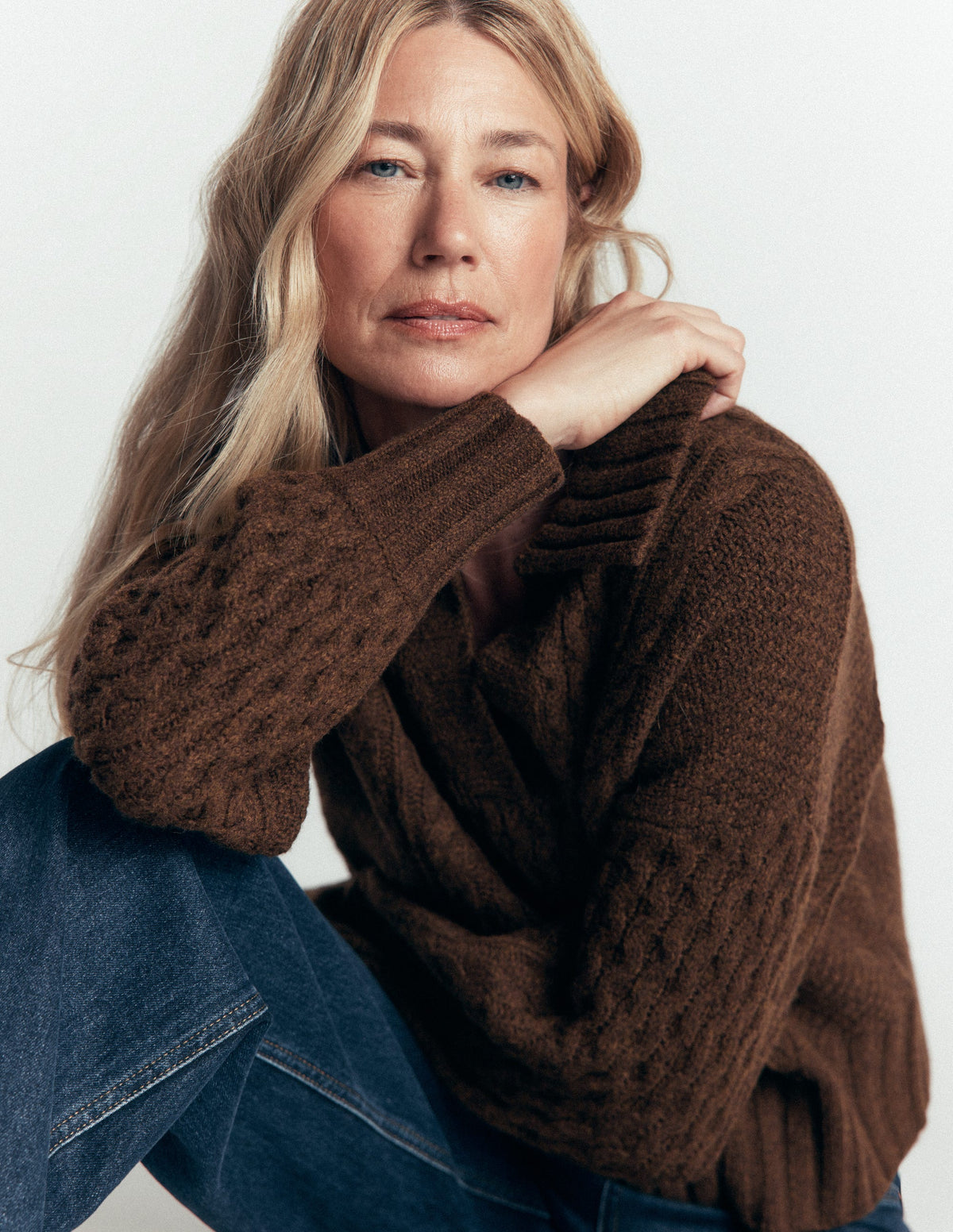 Pullover mit Zopfmuster und Kragen-Raue Umbra-6