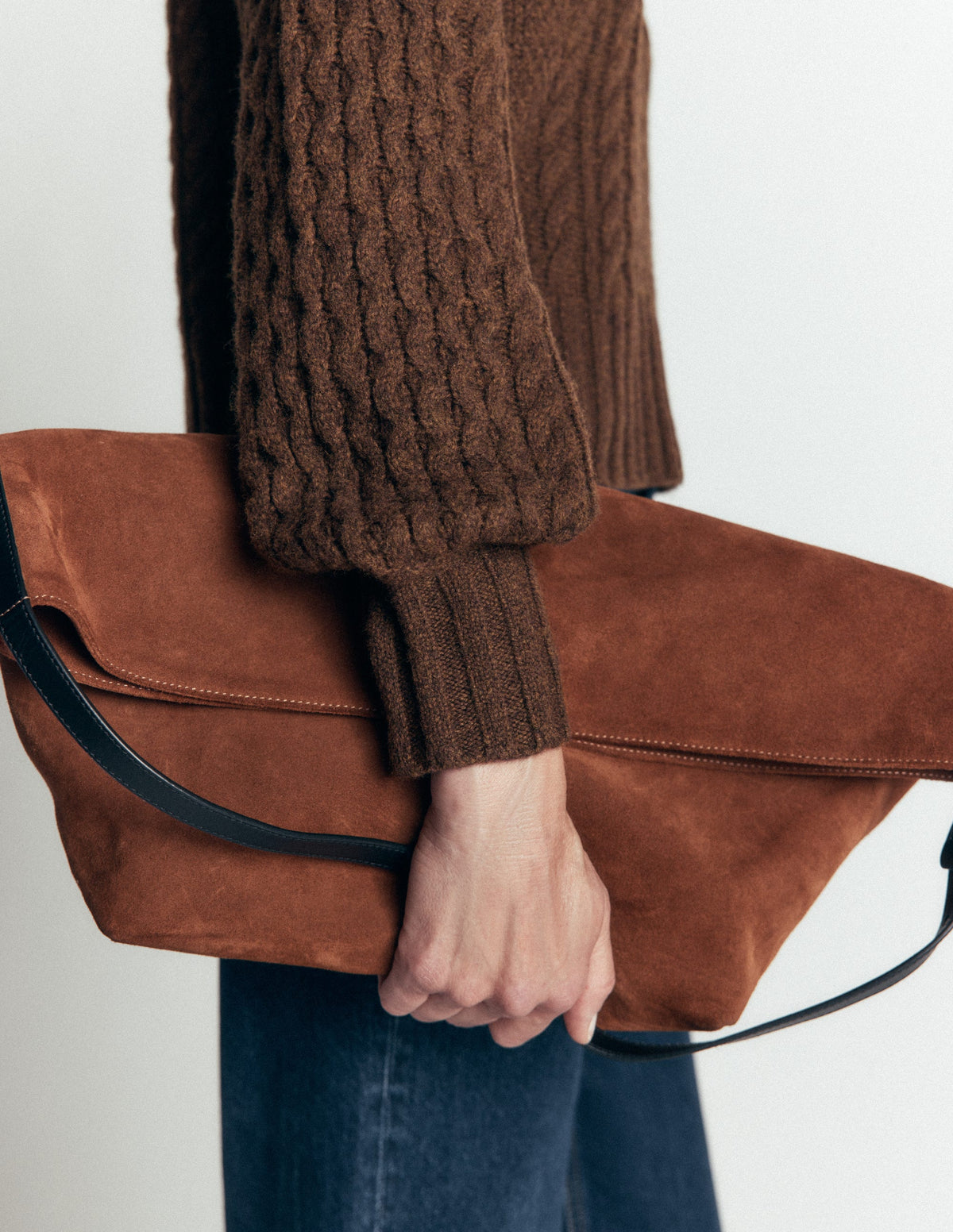 Pullover mit Zopfmuster und Kragen-Raue Umbra - Image 7