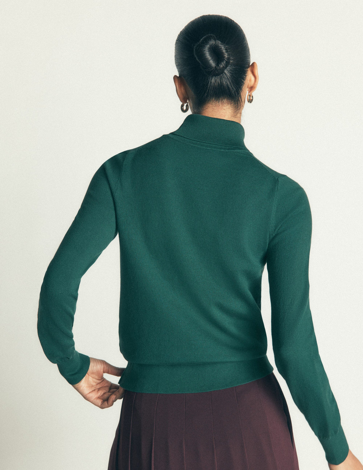 Camilla Rollkragenpullover-Mitternachtsblaugrün - Image 3