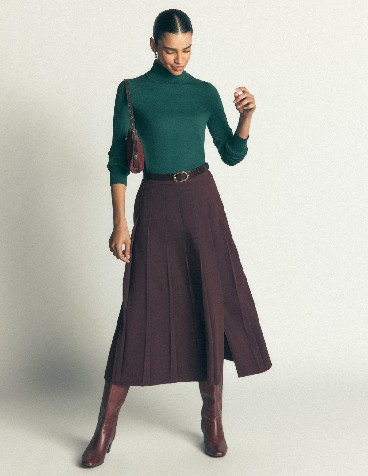 Camilla Rollkragenpullover-Mitternachtsblaugrün - Image 4