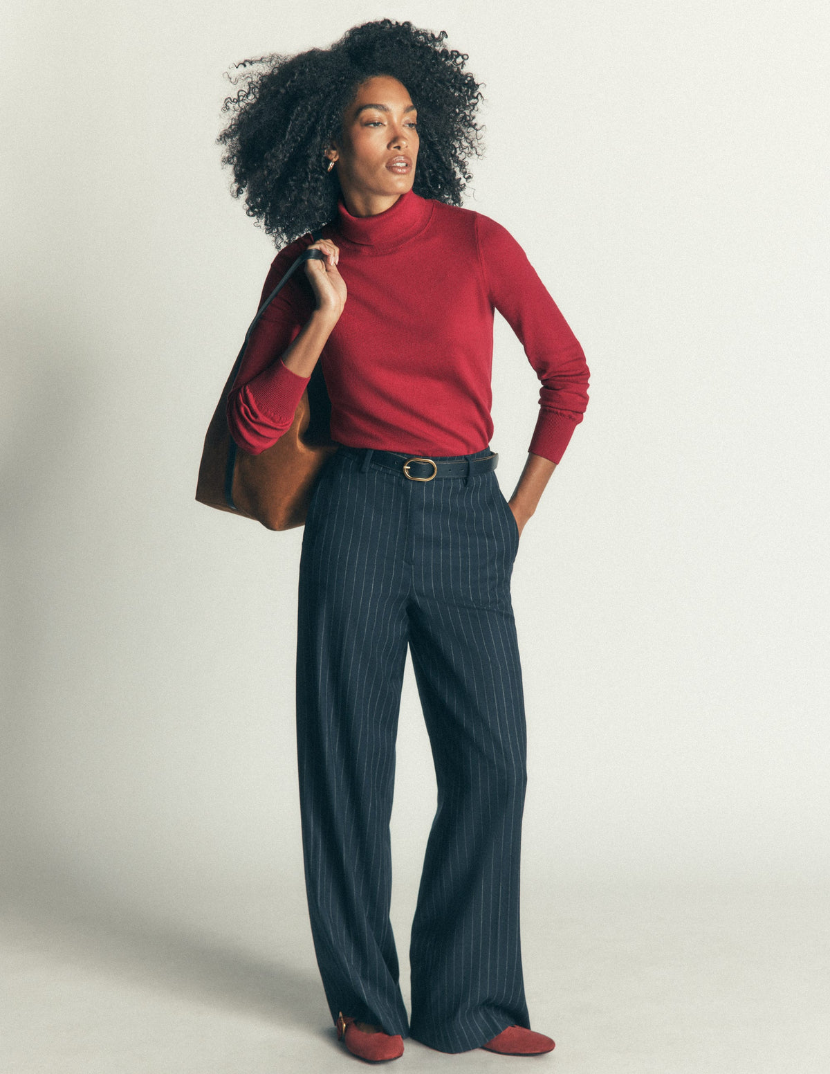 Camilla Rollkragenpullover-Erdiges Rot-4