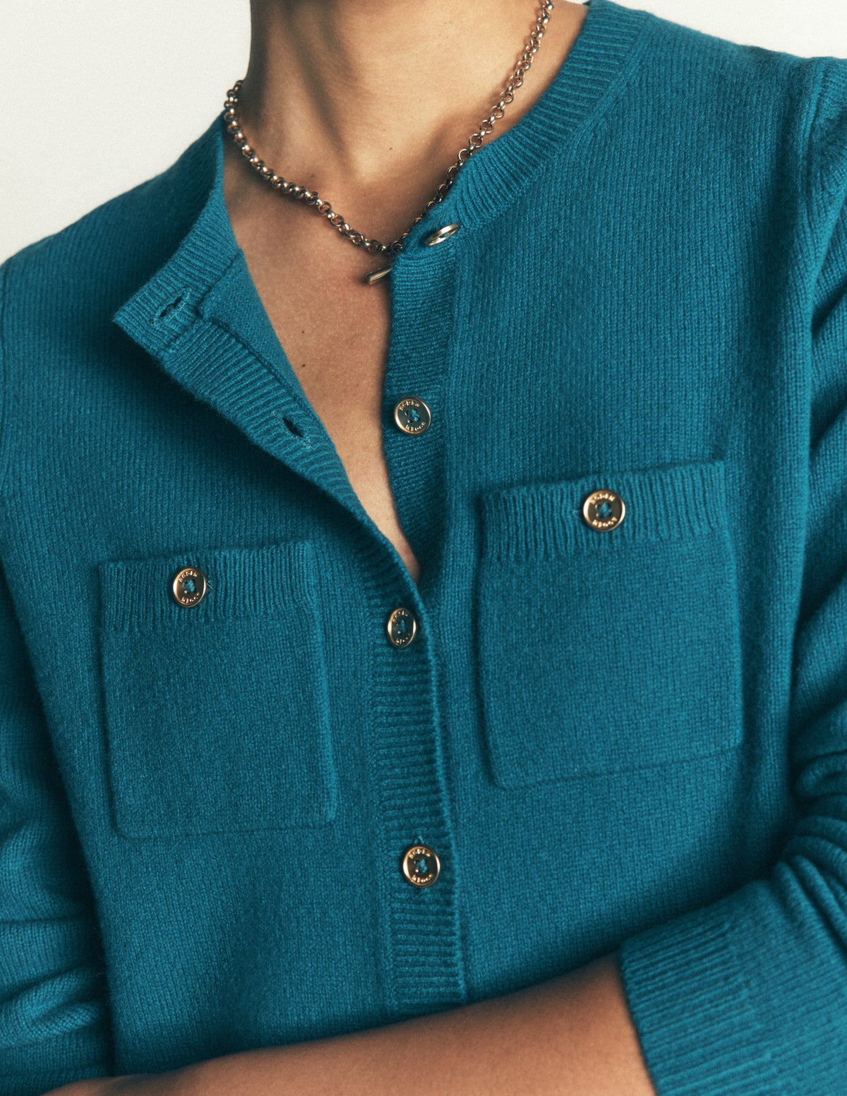 Marianne Strickjacke aus Merinowolle-Graublau - Image 2