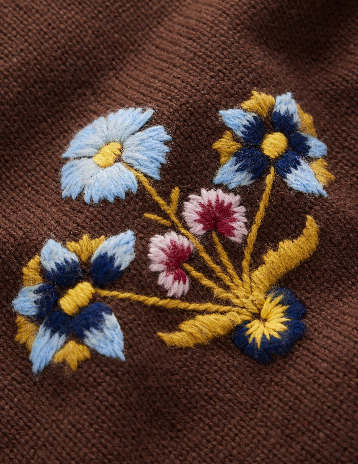 Ella Bestickter Strickpullover-Umbra, Blumenmuster - Image 9