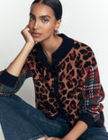 Jemma Jacquard-Strickjacke-Leopardenmuster Kuddelmuddel