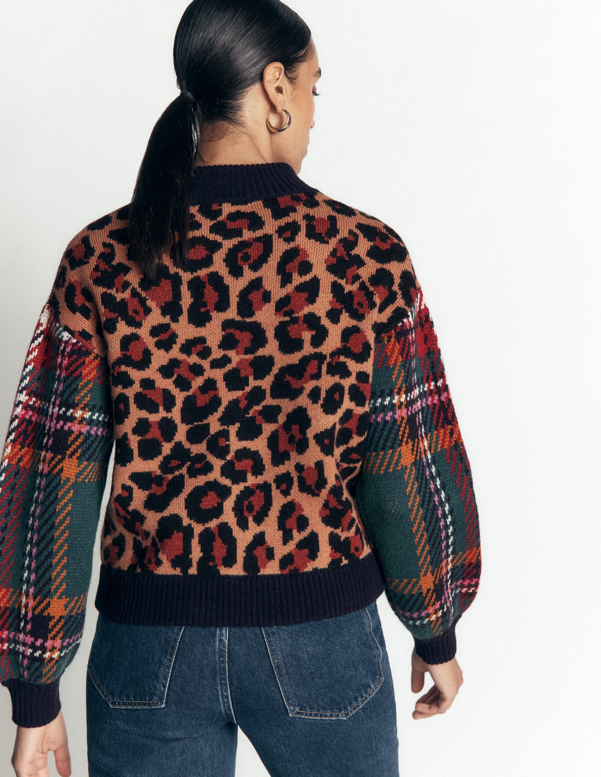 Jemma Jacquard-Strickjacke-Leopardenmuster Kuddelmuddel - Image 3