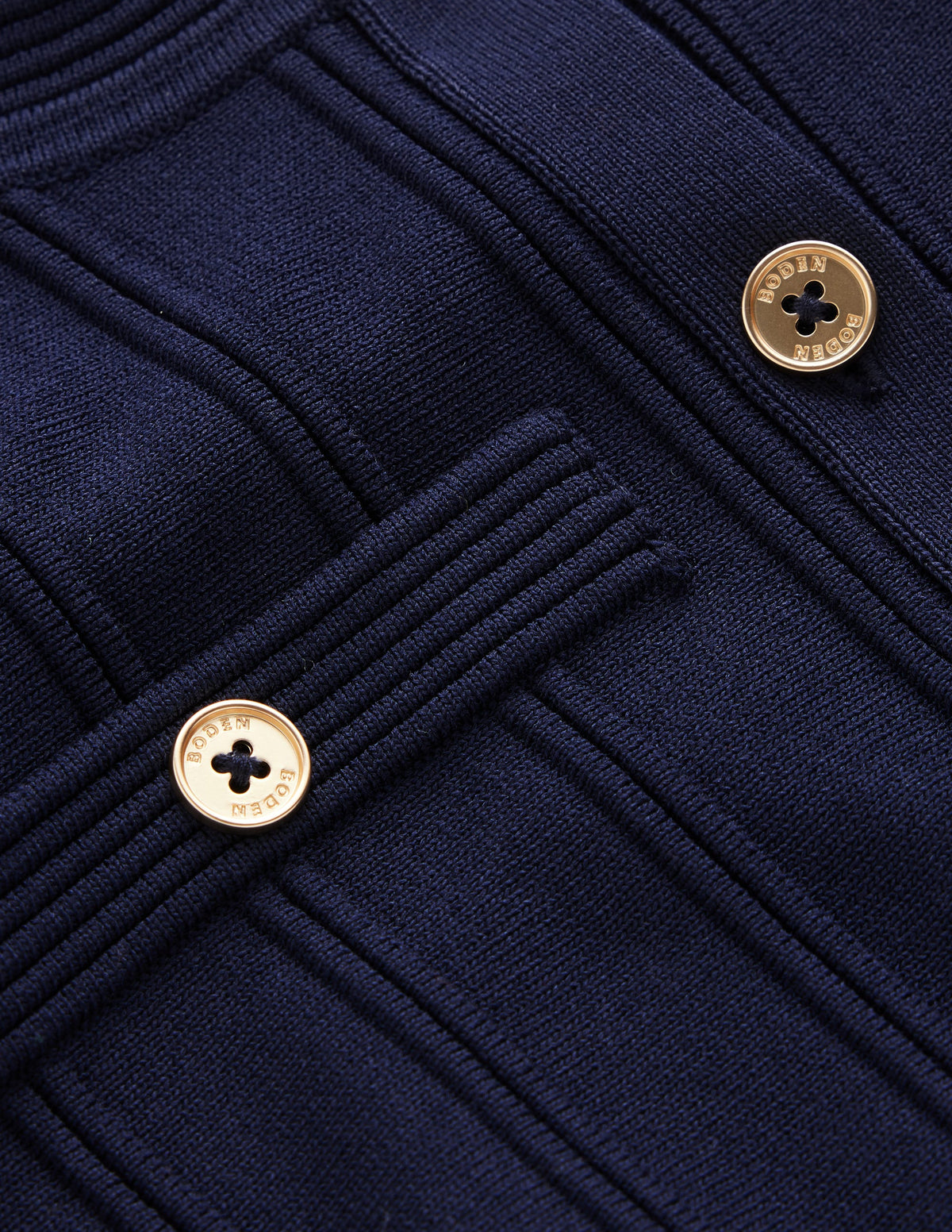 Cardigan en maille ottoman-Bleu marine - Image 8