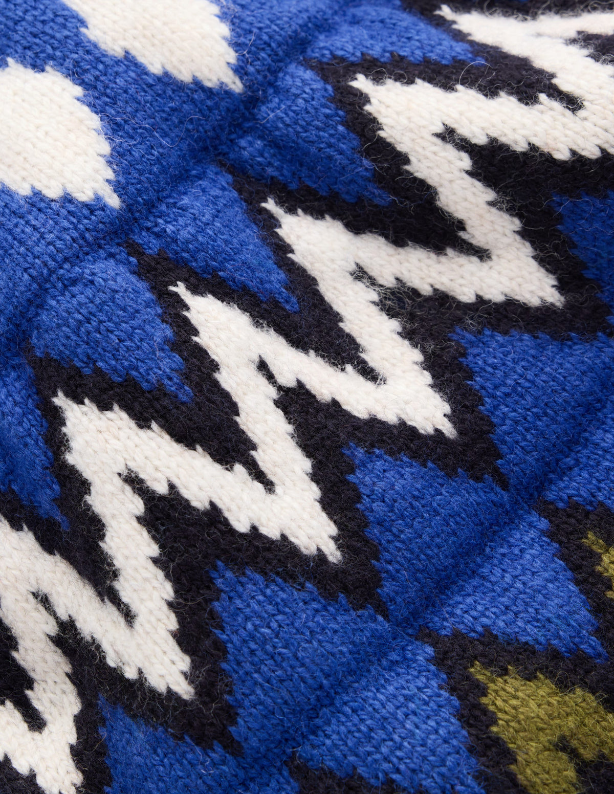 Pull Mae à motif jacquard-EMPIÈCEMENT BLEU - Image 7