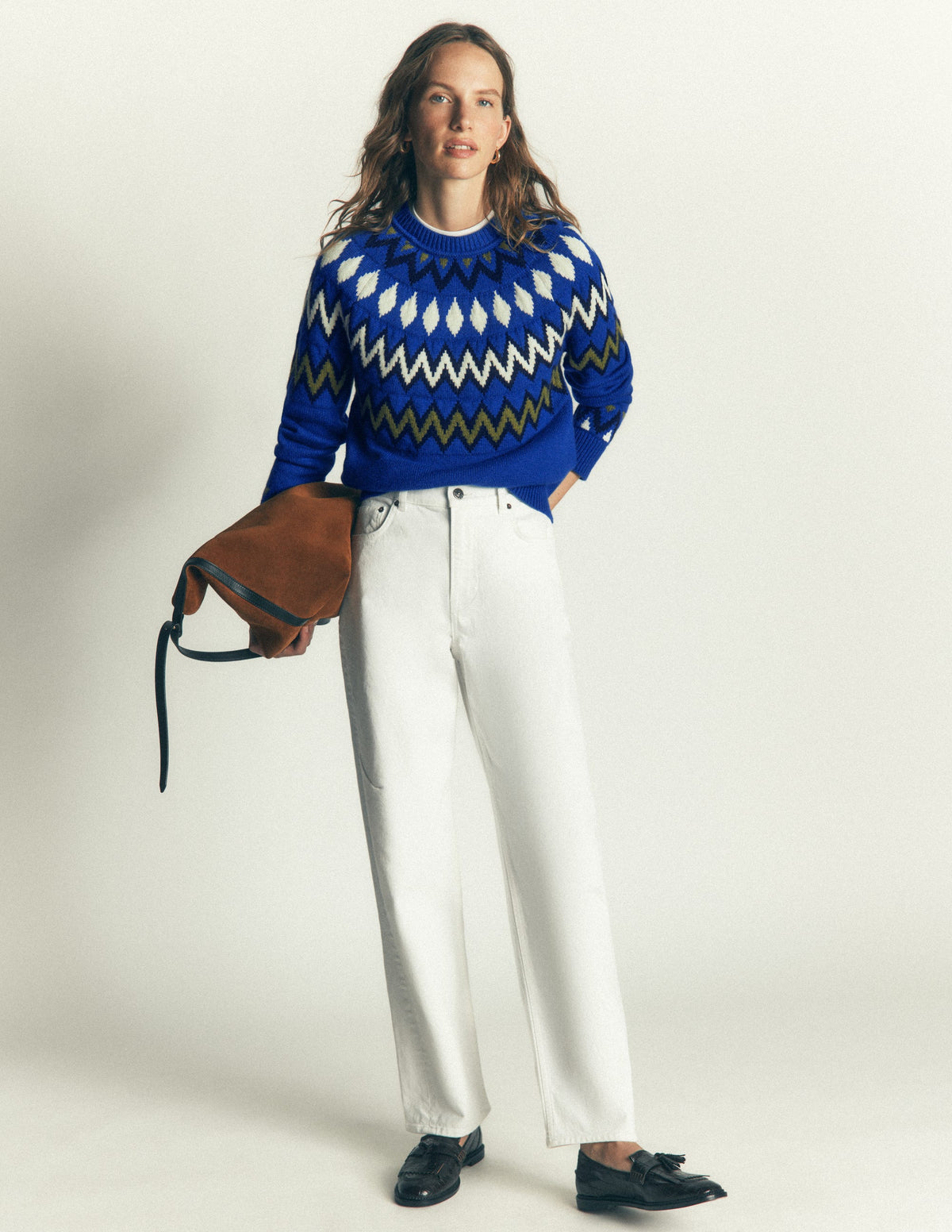Pull Mae à motif jacquard-EMPIÈCEMENT BLEU-5