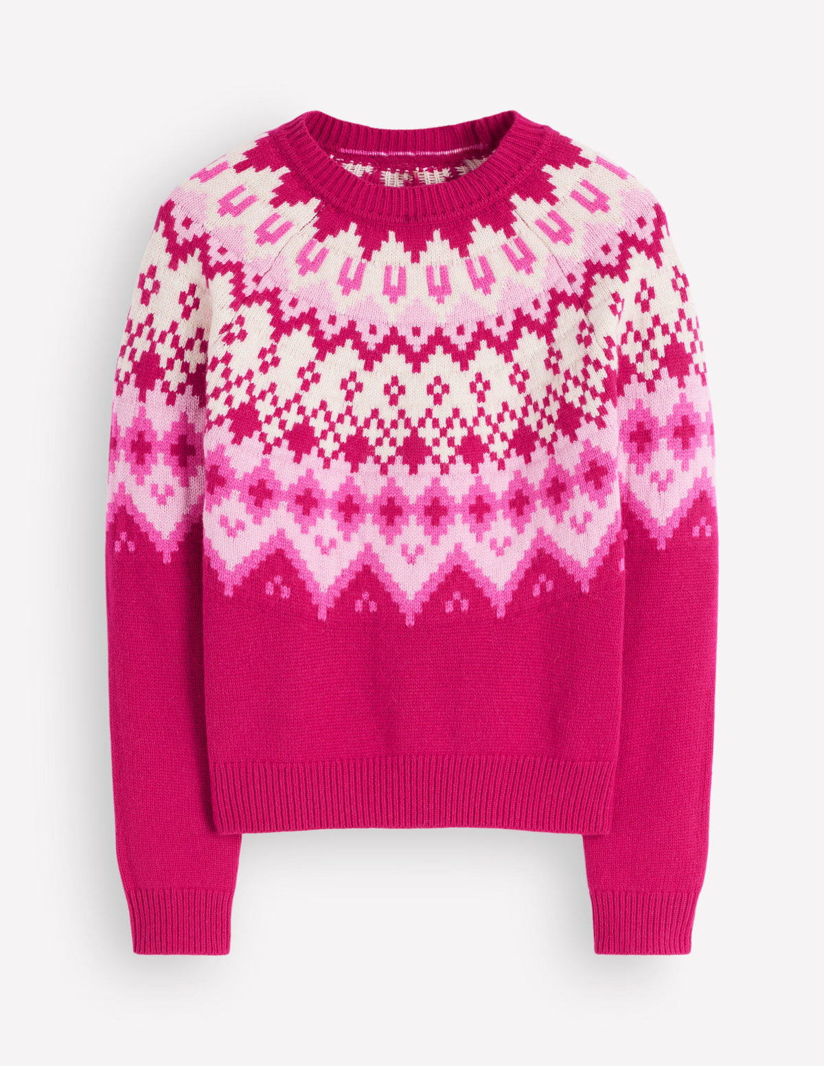 Mae Fair-Isle-Strickpullover-Rote Knospe Melange-7