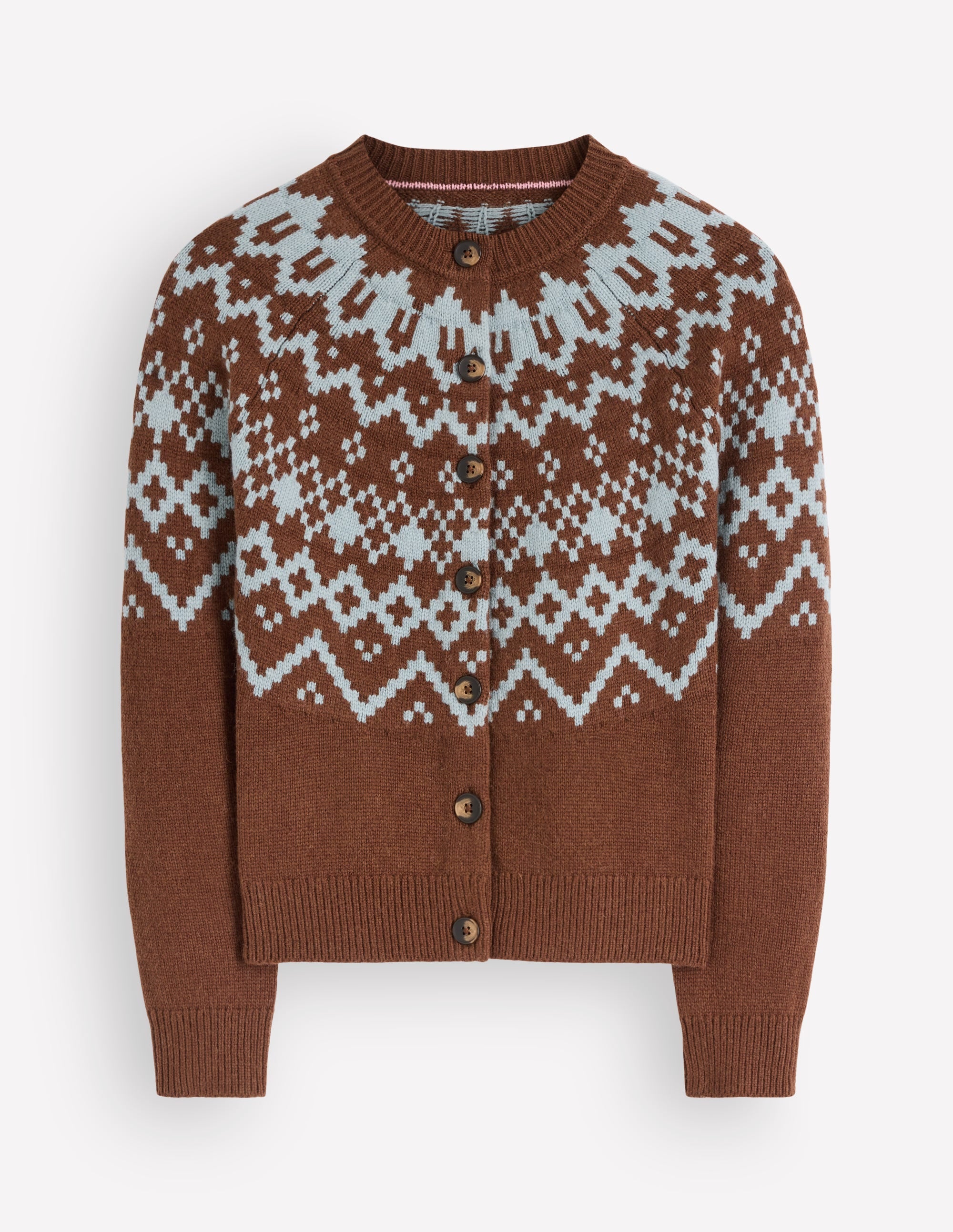 Mae Fair-Isle-Strickjacke-Blumenerde - Image 7