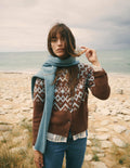 Mae Fair-Isle-Strickjacke-Blumenerde